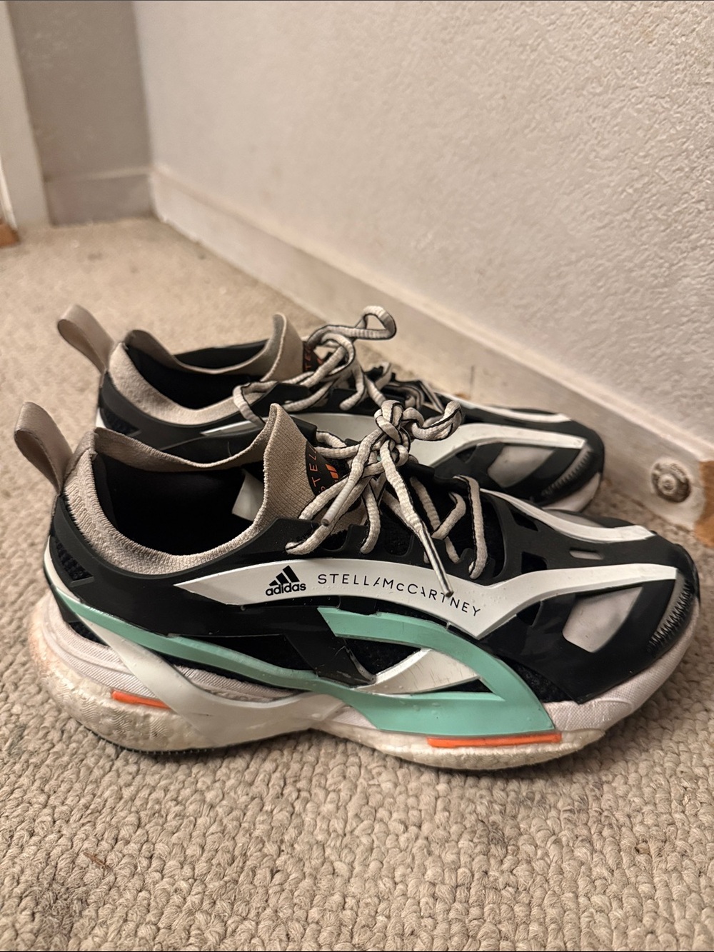 Adidas by Stella McCartney Black, White & Mint Women's Sneakers